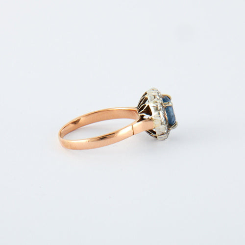 Bague 60 Bague Ancienne Saphir Diamants 58 Facettes