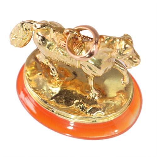 Pendentif sceau pendentif cheval en or vintage 58 Facettes 24106-0277