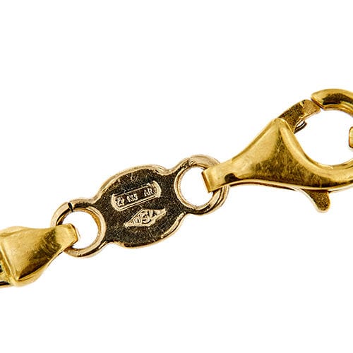 Bracelet homme en deux ors, maille oeil d'oiseau