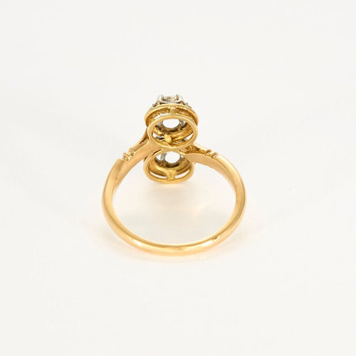 Bague 58,5 Bague "Toi et Moié en or jaune et blanc, diamants 58 Facettes LOR4031