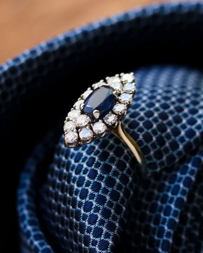 Bague Bague Marquise saphir diamants 58 Facettes A9830