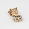 Bague Bague flexible panthère sertie de diamants, taille 6,5, style vintage, or 14 carats, bijou animal, chaîne à maillons 58 Facettes G14078