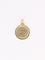 Pendentif Médaille amour Augis ronde striée Plus qu'hier moins que demain or jaune diamants rubis 58 Facettes J620