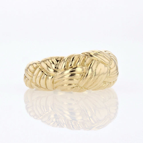 Bague 56 Bague or jaune tressé 58 Facettes CV128