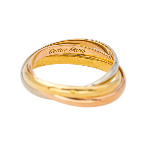 Bague 56 Cartier Bague  Trinity  Or jaune, Or blanc, Or rose 58 Facettes 4387237CN