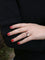 Bague 57 Bague tank en or, platine, diamants et rubis calibrés 58 Facettes J138