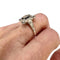 Bague 54.5 BAGUE EN PLATINE DE STYLE ART DÉCO AVEC DIAMANTS ET SAPHIRS 58 Facettes Q258B