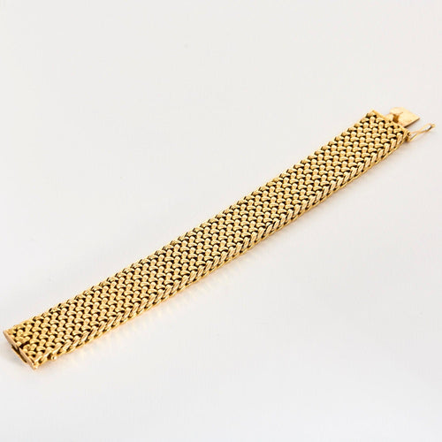 Bracelet Bracelet maille tressée en or jaune 58 Facettes FON1951