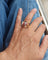 Bague 55 Bague Tank Or Rose Diamants et Rubis Verneuils 58 Facettes A11133