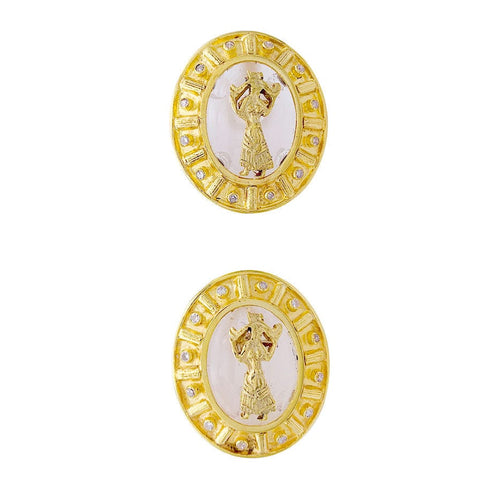 Boucles d'oreilles Boucles d'oreilles Lalaounis cristal de roche. 58 Facettes 32425
