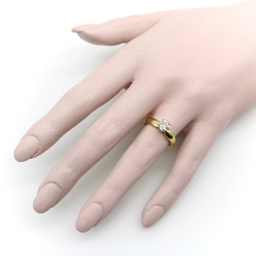Bague 55.5 Bague de fiançailles en or 58 Facettes