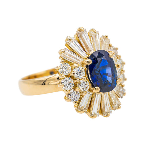 Bague Bague Pompadour Or jaune Saphir 58 Facettes 3746436RV