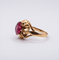 Bague 48 Solitaire Art Déco Or jaune et Rubis 58 Facettes