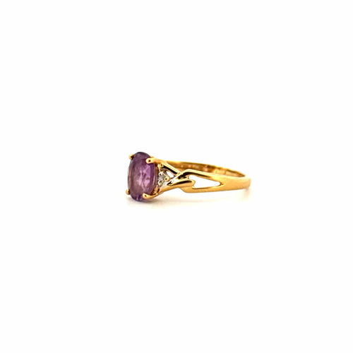 Bague 48 Solitaire Or Jaune & Améthyste 58 Facettes 41-GS34637