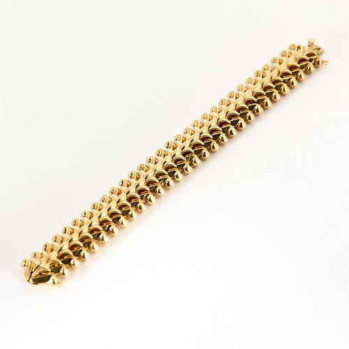 Bracelet Bracelet or jaune maille palmettes 58 Facettes LAN1313