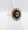 Bague 54 Bague marguerite art déco or jaune, diamants et saphir calibrés 58 Facettes A05533