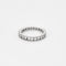 Bague 53,5 Alliance Américaine or blanc et diamants 58 Facettes ROM11862