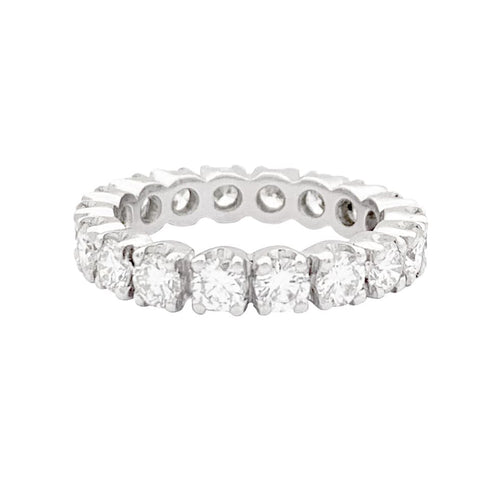 Bague 55 Alliance tour complet or blanc, diamants. 58 Facettes 33767