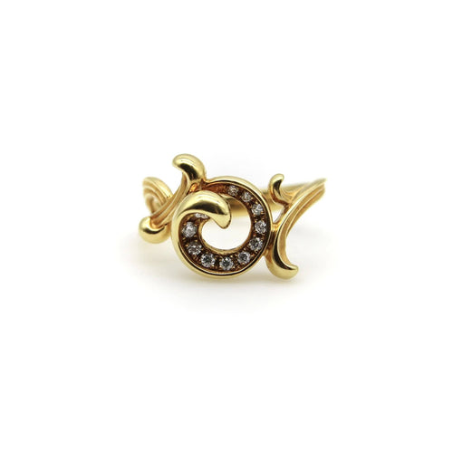 Bague 53.5 Bague spirale Origen en or et diamants Carrera y Carrera 58 Facettes A1002N