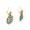 Boucles d'oreilles Boucles d'oreilles pendantes en or et diamants émeraude de Colombie Art Déco 58 Facettes