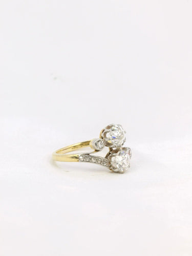 Bague 56 Bague toi et moi or diamants 58 Facettes J187