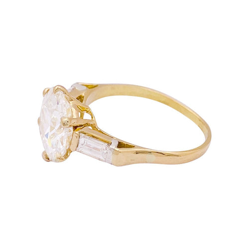 Bague 53 Bague solitaire or jaune, diamant 3,35 carats. 58 Facettes 34009