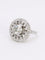 Bague 53 Bague cible double entourage diamants taille ancienne 2 carats 58 Facettes 1153.16