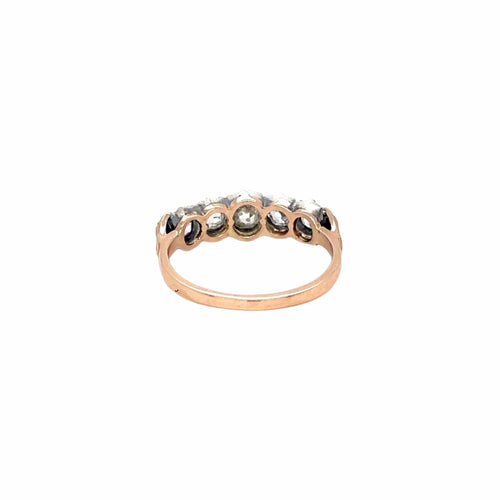 Bague 55 Bague victorienne en or et argent avec diamant de 1,50 carat 58 Facettes
