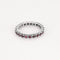 Bague 53 Alliance américaine en or blanc et rubis 58 Facettes CAN1473X2
