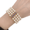 Bracelet Bracelet perles de culture 4 rangs, or jaune, saphirs. 58 Facettes 34535