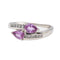 Bague 55 Bague Toi & Moi Or blanc Saphir, Diamant 58 Facettes 2842407CN