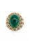 Bague 53 GÜBELIN. Bague vintage or. émeraude 10ct et diamants 58 Facettes