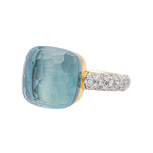 Bague 52 Pomellato Bague Nudo Or rose, Or blanc Topaze, Diamant 58 Facettes 4173823RV