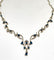 Collier Collier or rose clair, diamants et saphirs 58 Facettes