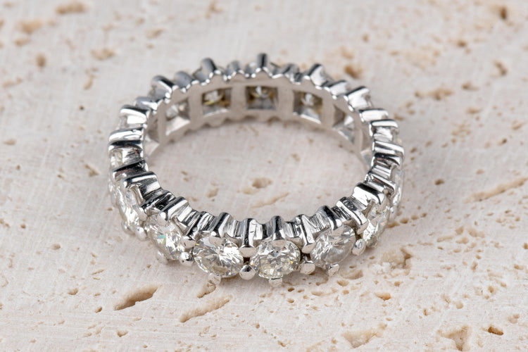 Bague 52 Bague Alliance Diamant18 carats Or blanc 4.20 ct 58 Facettes ALL420-107