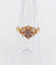 Bague marguerite antique or rose ornée d'un diamant entouré de diamant et épaulé de petits cœurs
