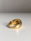 Bague bombée en or jaune 18K et diamant