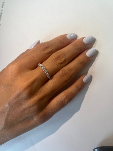 Bague 54 Bague fine demi alliance diamant 58 Facettes ME-R-02