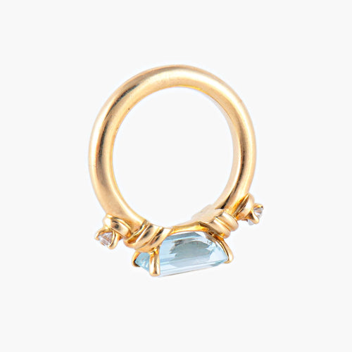 Bague 50 Bague Aigue-marine 58 Facettes