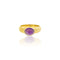 Bague Bague Jonc or jaune, améthyste 58 Facettes