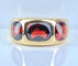 Bague 51.5 Bague en or jaune 18 carats ornée de 3 grenats 58 Facettes AB563