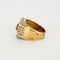 Bague 62 Chevalière Or jaune et Blanc 58 Facettes LP454/12