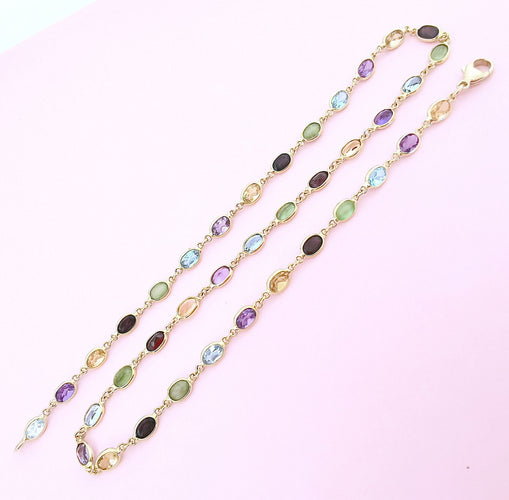 Collier de Pierres fines Or Jaune 18 K 58 Facettes AA 1692
