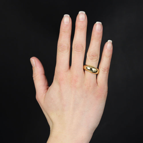 Bague 61 Bague jonc bombé 58 Facettes 07-106C