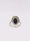 Bague Bague Art Déco ovale saphirs diamants 58 Facettes J349