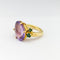Bague 52.5 Bague en or jaune, améthyste et tsavorites 58 Facettes 33247