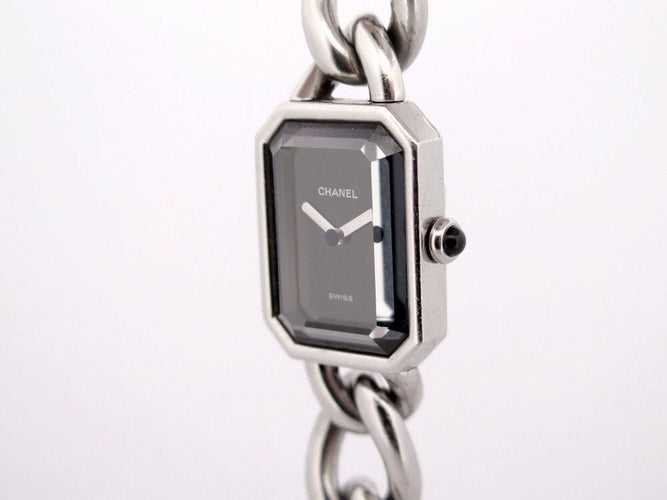 Montre vintage montre CHANEL premiere chaine gourmette gm quartz 58 Facettes 260162