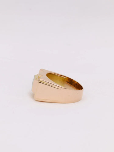 Bague tank diamant taille ancienne 0,2 ct