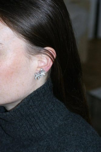 Boucles d'oreilles Guillemin & Soulaine Clips d'Oreilles Fleur Diamants 58 Facettes
