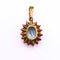 Pendentif Pendentif Or Jaune Aigue-Marine et Rubis 58 Facettes